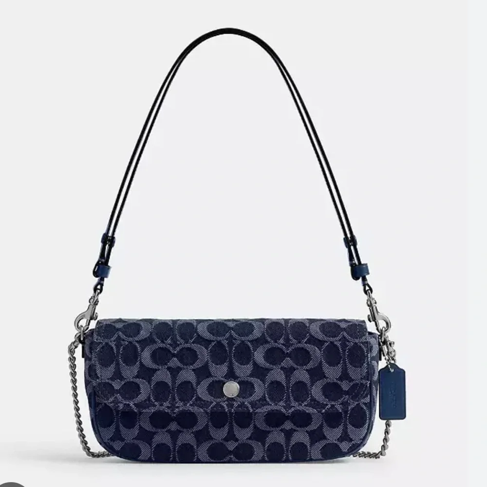COACH Brook Flap Chain Bag In Signature Denim Crossbody Bag CAT60 - Picture 13 of 13